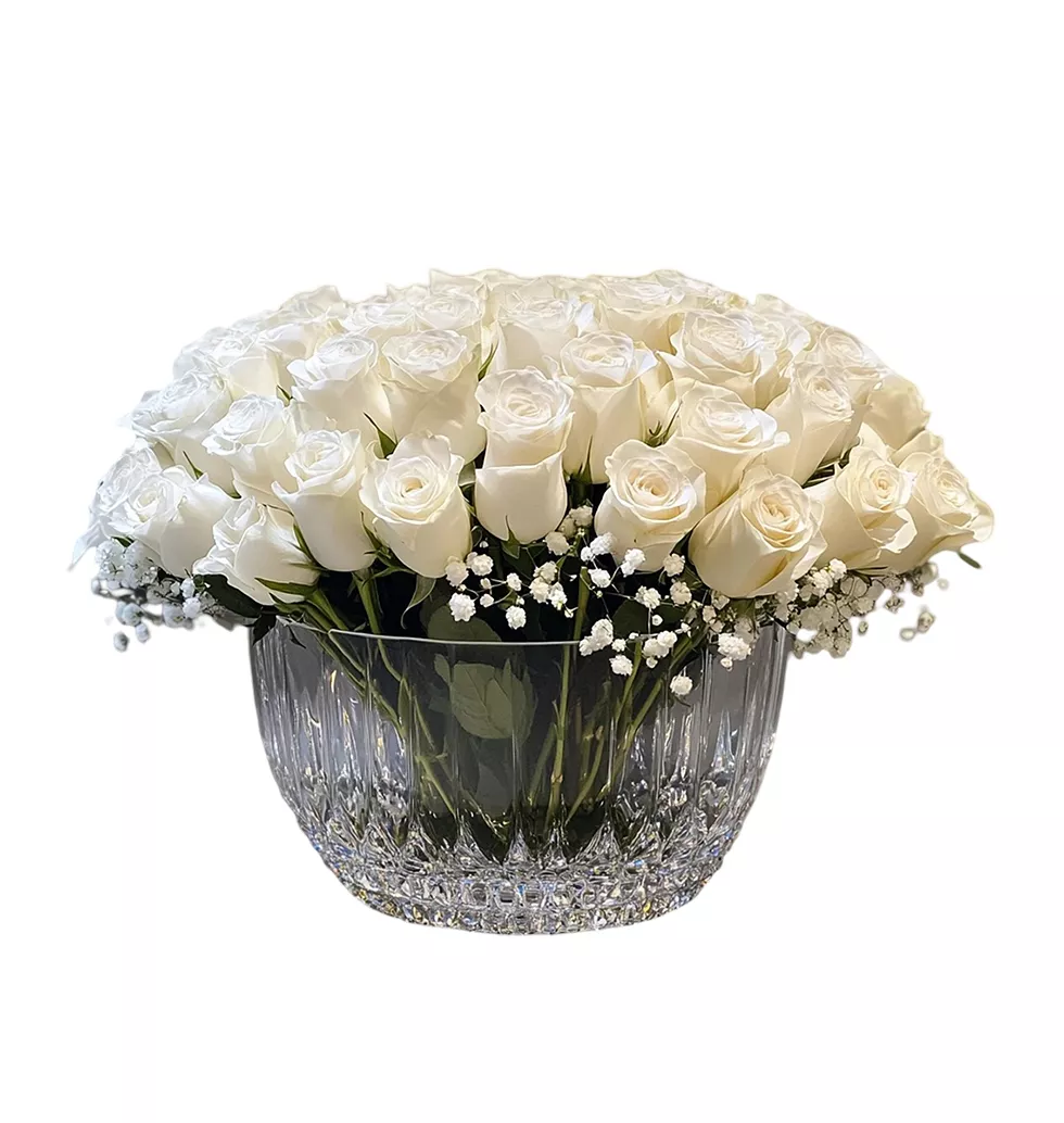 Floral Fusion of Roses in Glass