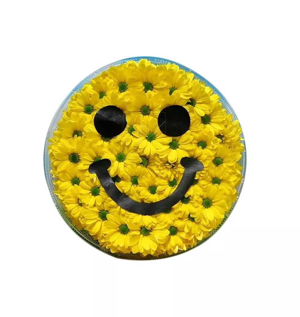 Joyful Yellow Daisies in Emoticon Shape
