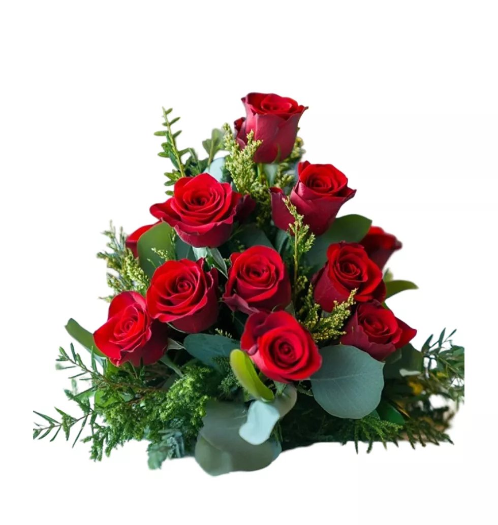 Timeless Red Rose Display