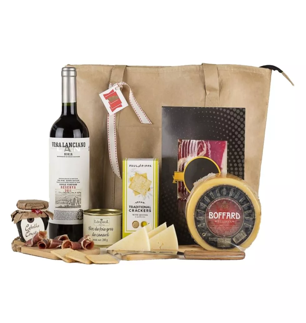 Gourmet Cold Cuts and Wine Bag