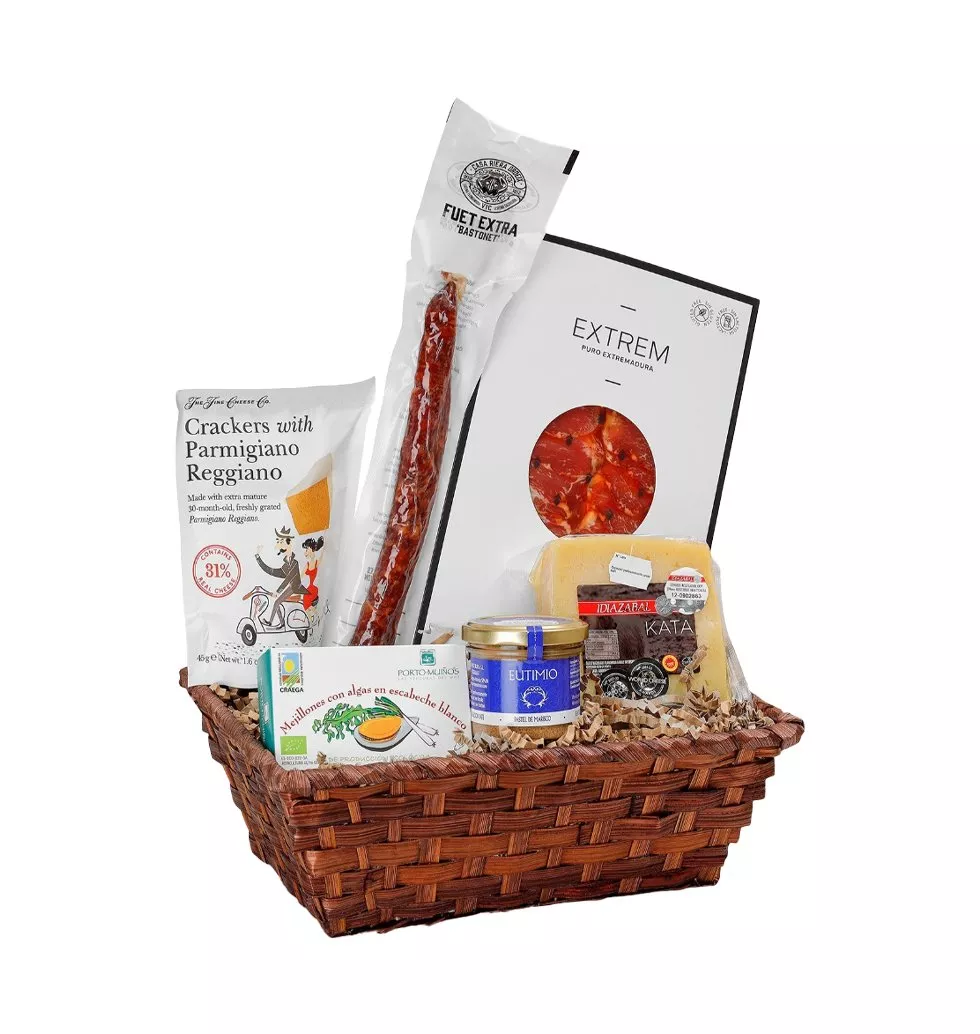 Finest Artisan Cheese and Seafood Basket
