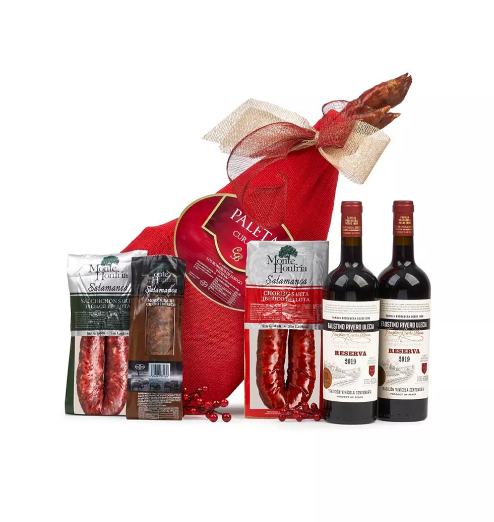 Mediterranean Treasure: Ham & Wine Pack