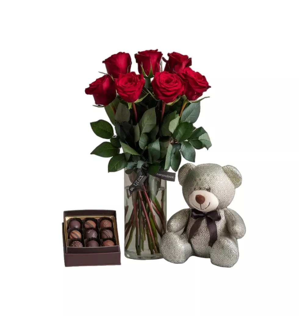 Teddy & Roses Love Gift