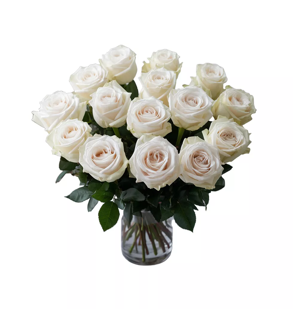 Unique White Roses Bouquet