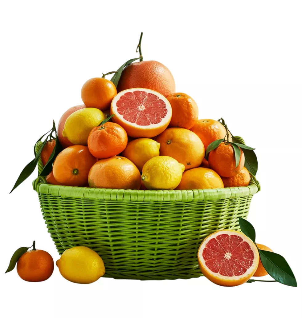 Vibrant Citrus Fruit Basket