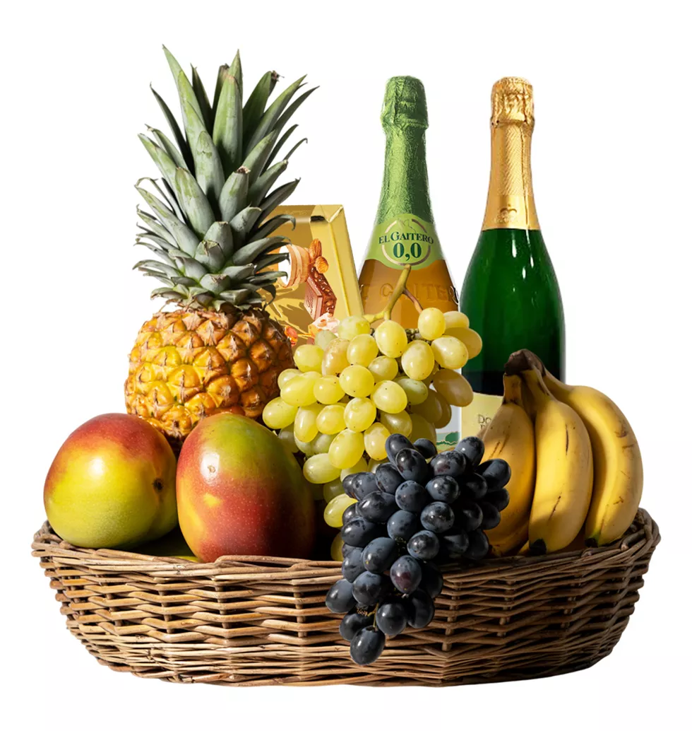 Chocolates, Fruits & Cava Delight Basket