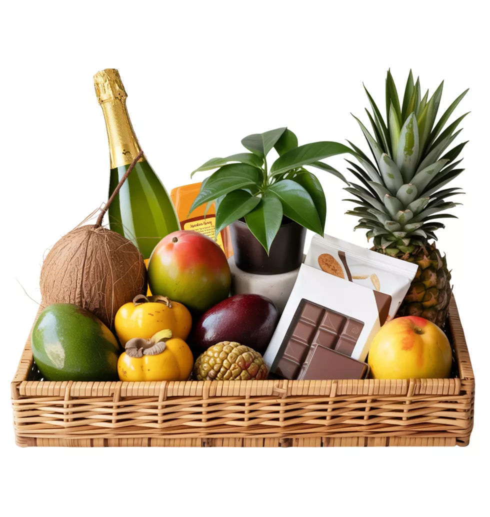 Nature’s Delight Fruit & Treats Basket