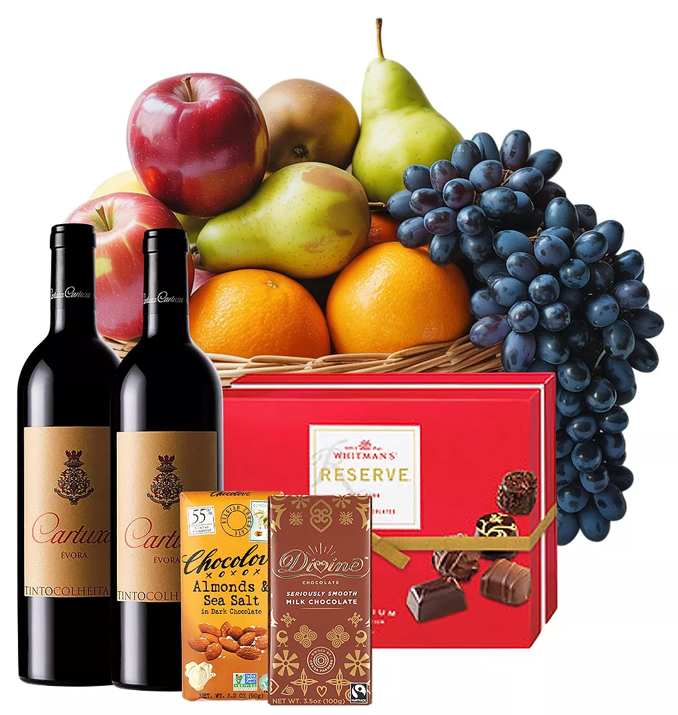 Festive Wine and Fruit Collection