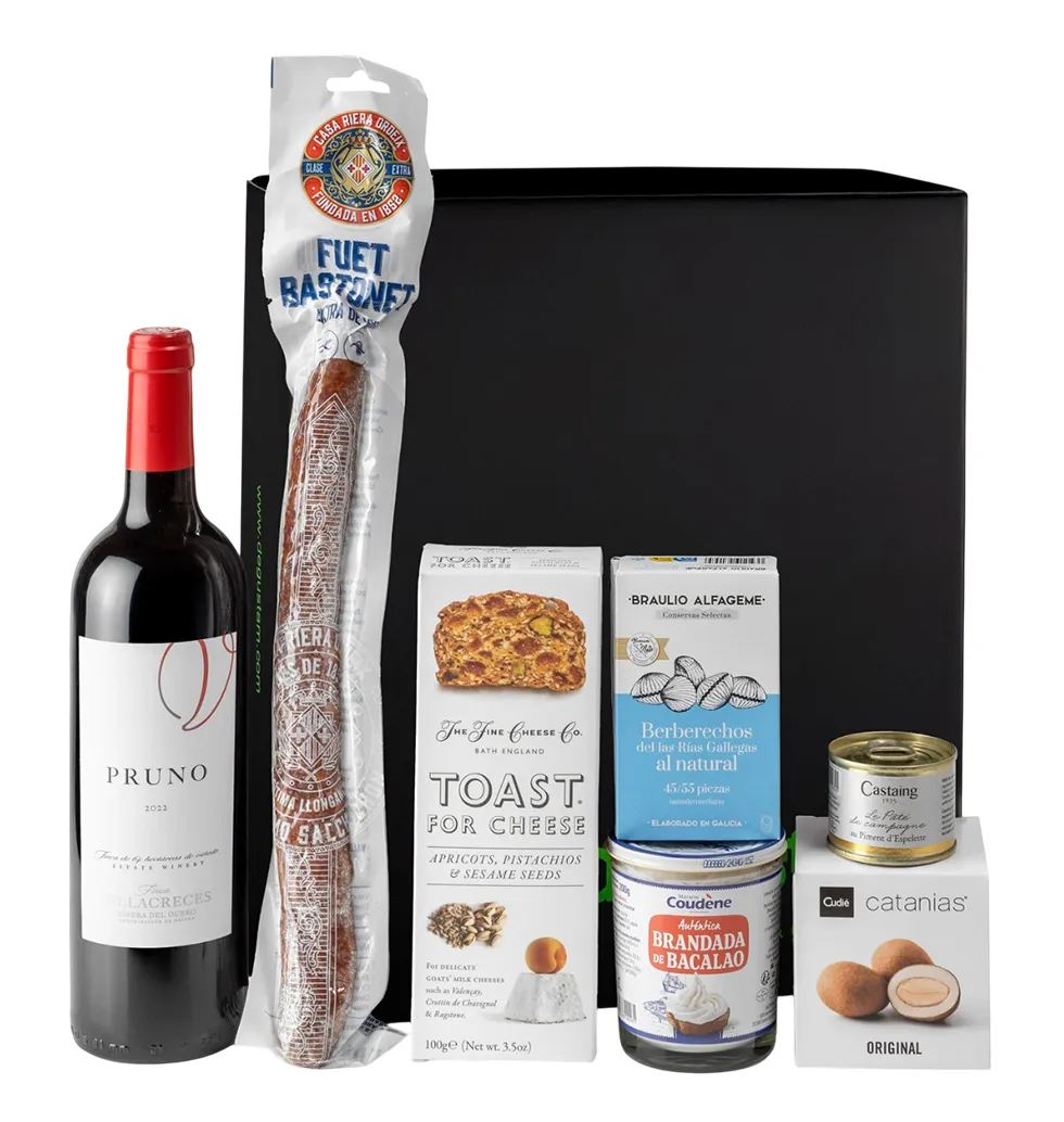 Premium Wine & Appetizer Gift Set