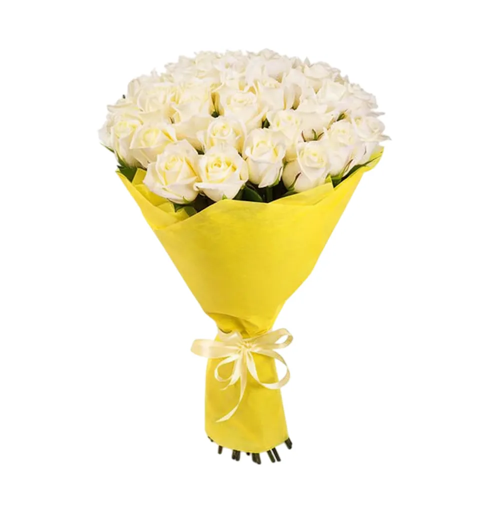 Elegant Bouquet of White Roses