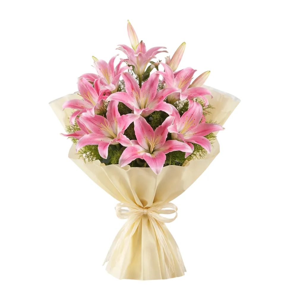 Gorgeous Pink Lily Arrangement