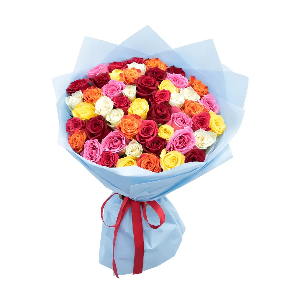 A Burst of Color Roses