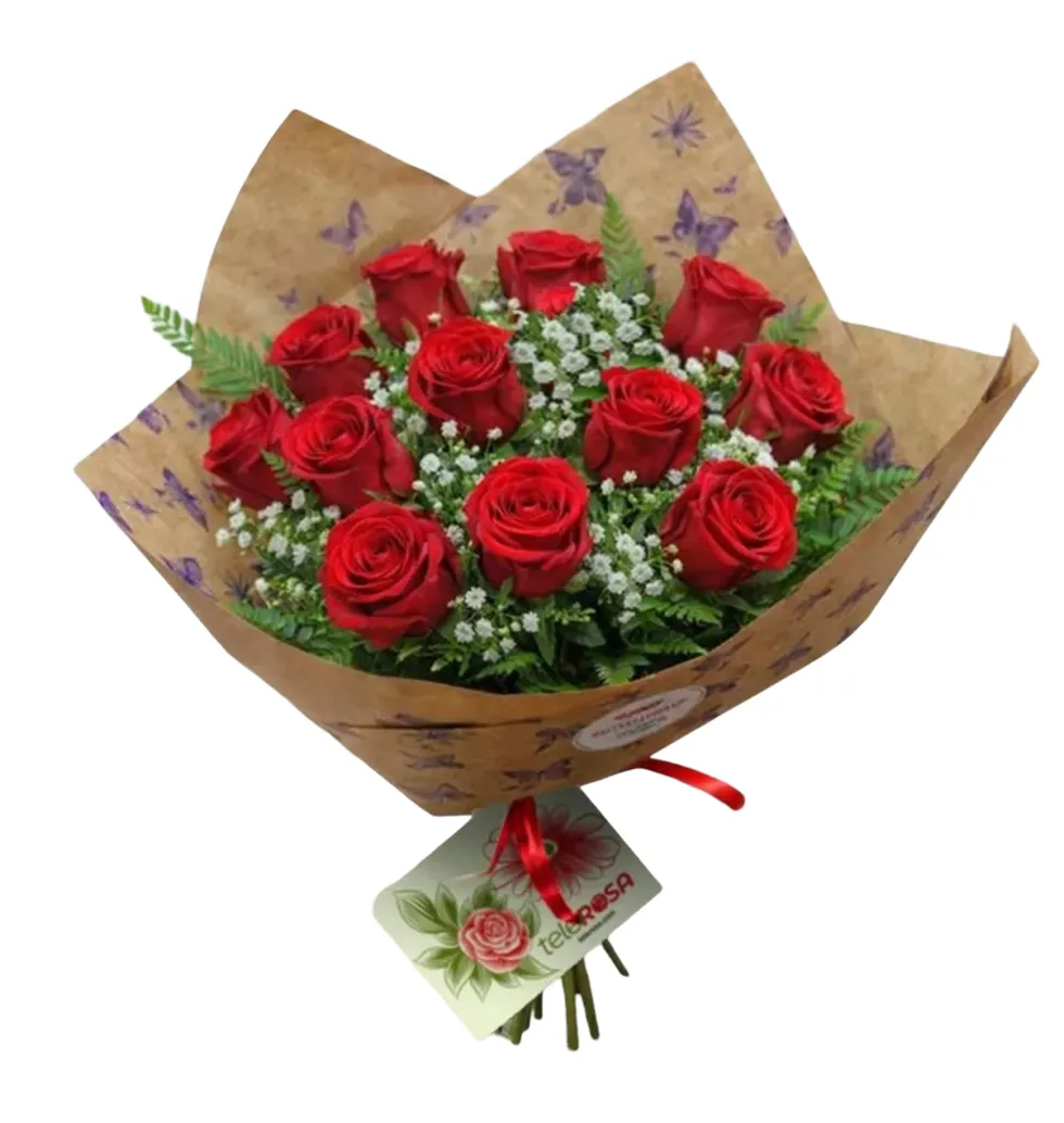 Charming Rose Bouquet of 12